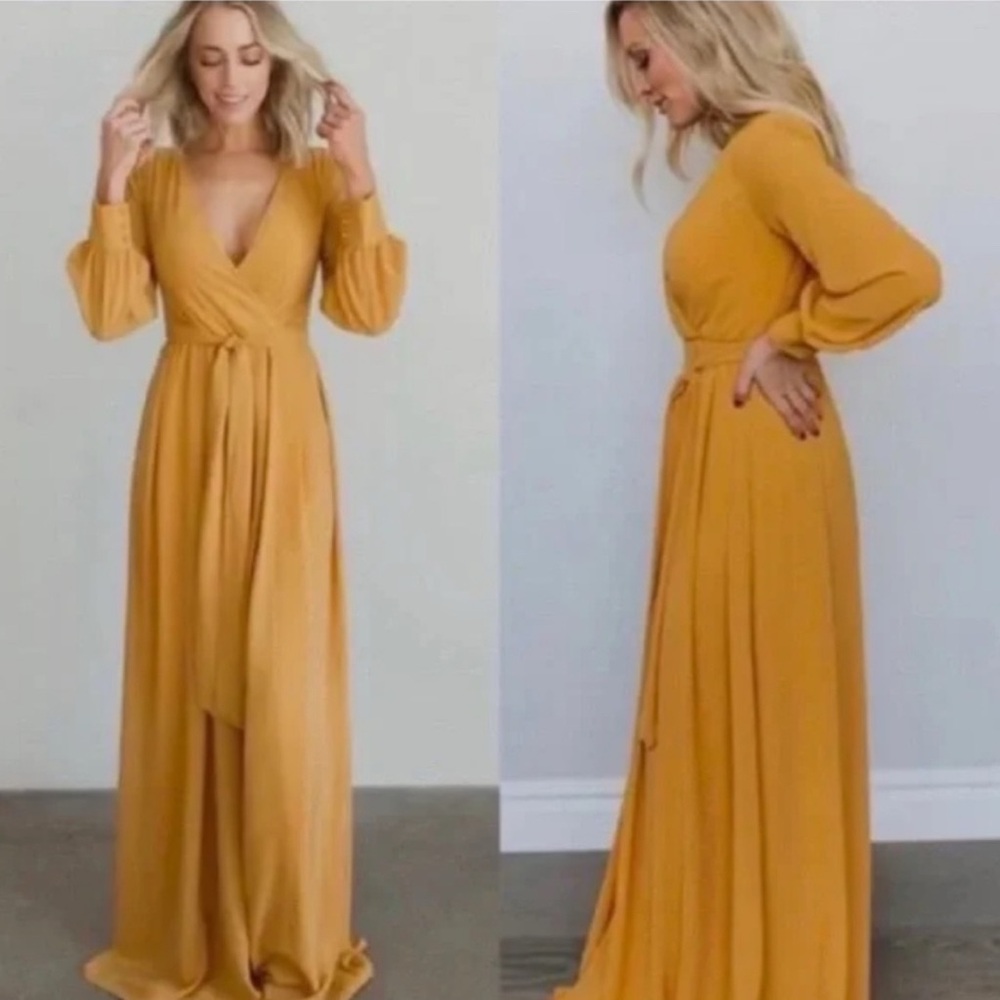 Baltic Born Elegant Maxi Gold Dress